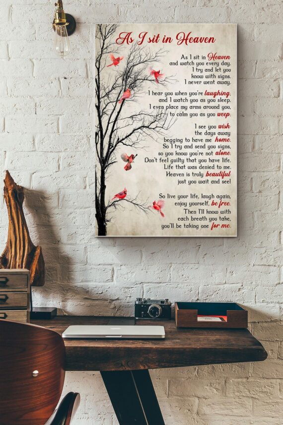 As I Sit In Heaven Poem Poster