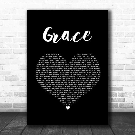 Lewis Capaldi Grace Black Heart Song Lyric Print