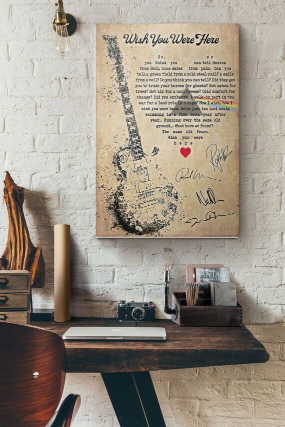 Wish You Were Here Lyrics Signature Poster