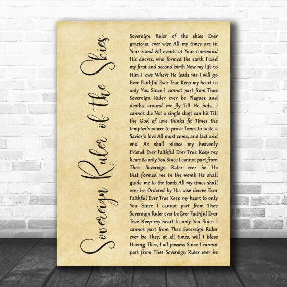 Foto Sisters Sovereign Ruler of the Skies Rustic Script Song Lyric Art Print