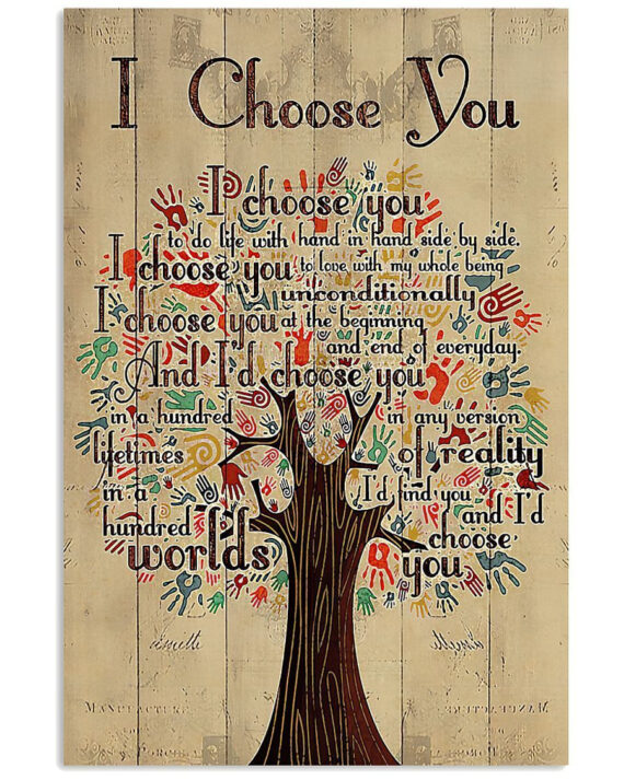 Creative Tree I Choose You Vertical Wall Art