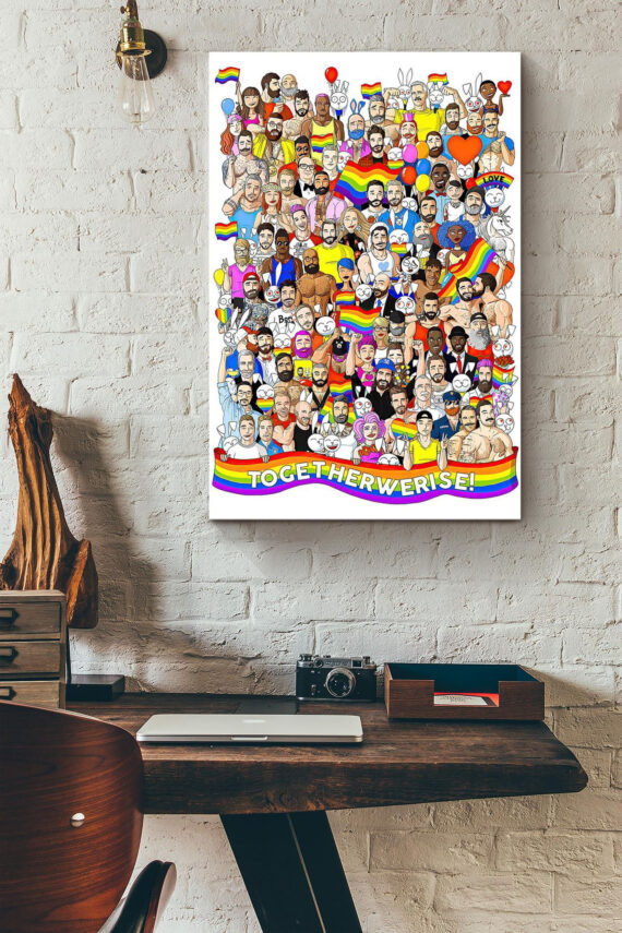 Together We Rise Our Lgbtiqa Flag Poster