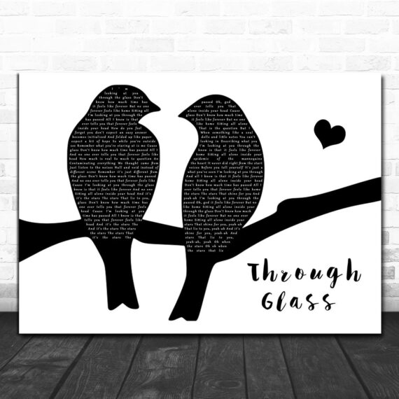Stone Sour Through Glass Lovebirds Black & White Song Lyric Music Art Print