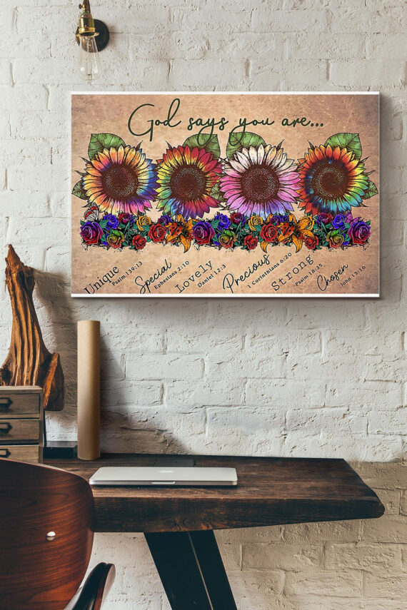 God Says You Are Sunflower Poster