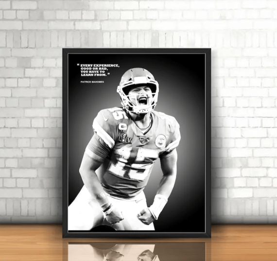 Patrick Mahomes motivational Wall Art Canvas Home Decor - Daymira Store