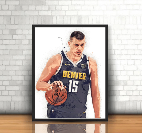 Nikola Jokic Wall Art Canvas Home Decor - Daymira Store