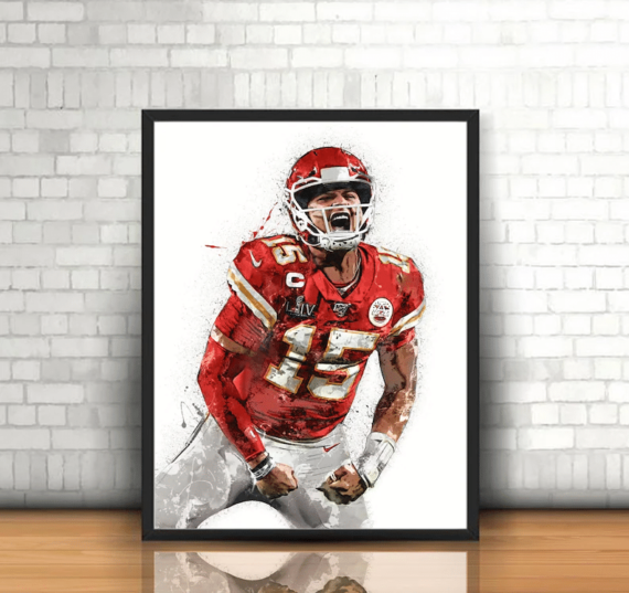 Patrick Mahomes Wall Art Canvas Home Decor - Daymira Store