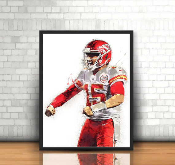 Patrick Mahomes Wall Art Canvas Home Decor - Daymira Store