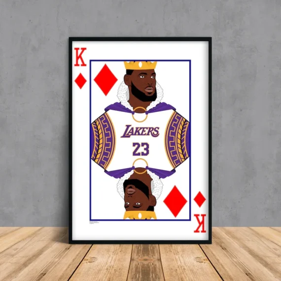King James King Card - Lebron James Los Angeles Lakers Poster Print, Lebron James Poster