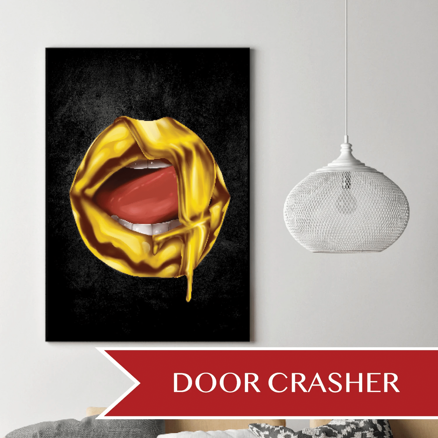 Dripping Gold Lips Daymira Store Matte Canvas Wall Art Daymira™ Wear For Everyday Pleasant