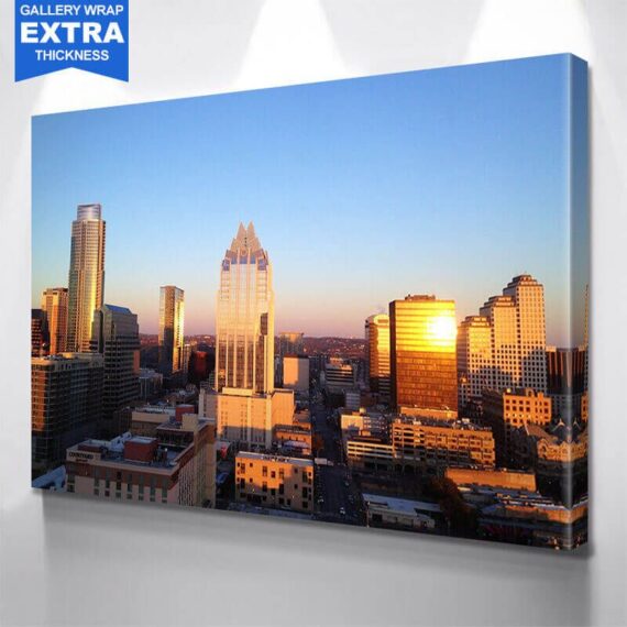 Aerial Austin Skyline Wall Art Daymira™ Wear For Everyday Pleasant