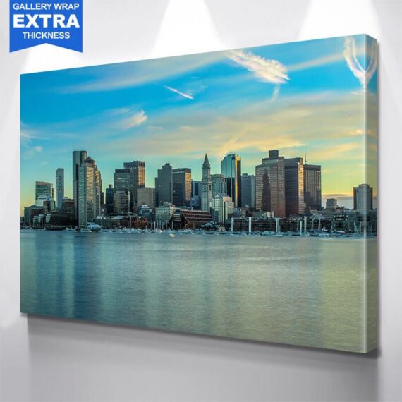 Boston Skyline Ocean View Wall Art