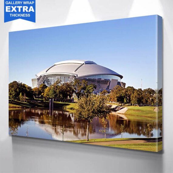 AT&T Stadium Dallas Lake Reflection Wall Art