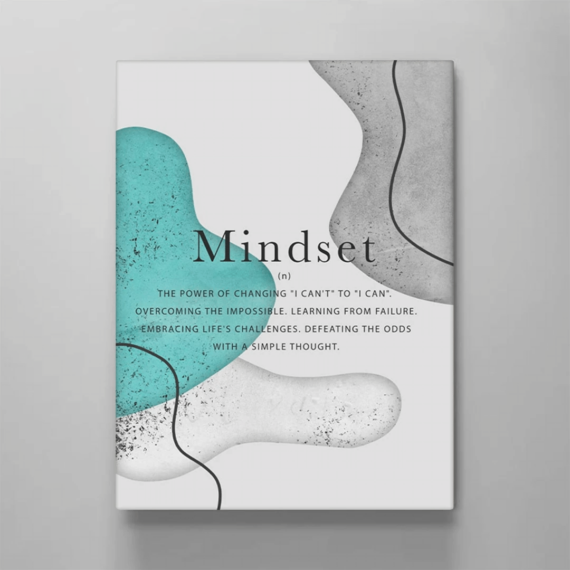 Mindset Noun Wall Art Motivational Modern Art Canvas Print Office Decor ...