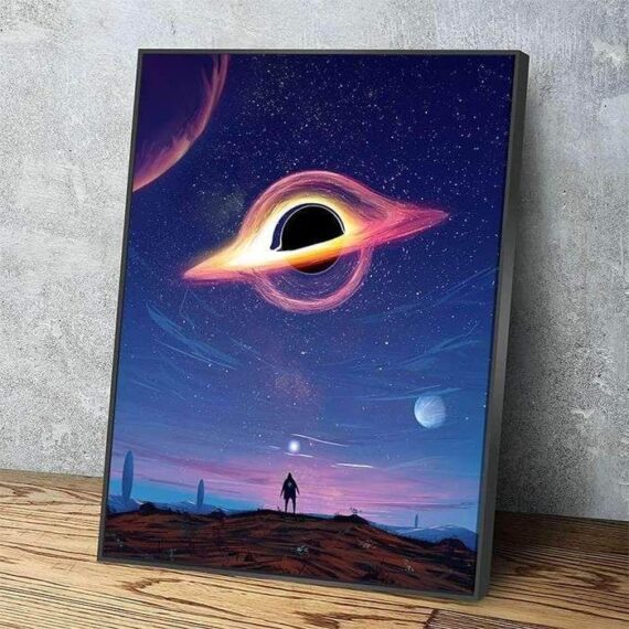 The Black Hole Wall Art Motivational Modern Art Canvas Print Office Decor