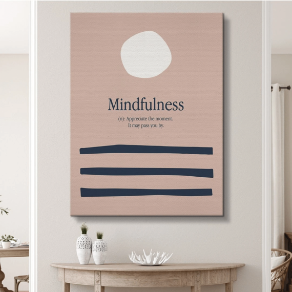 Mindfulness Wall Art Motivational Modern Art Canvas Print Office Decor