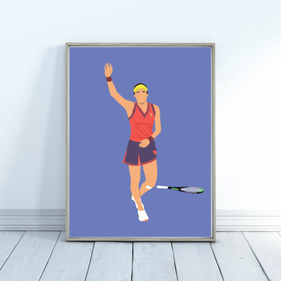 Emma Raducanu US Open Poster - Tennis Gifts - Emma Raducanu Print - Tennis Poster - Tennis Art Print - Minimalist Sports Art - Tennis Art