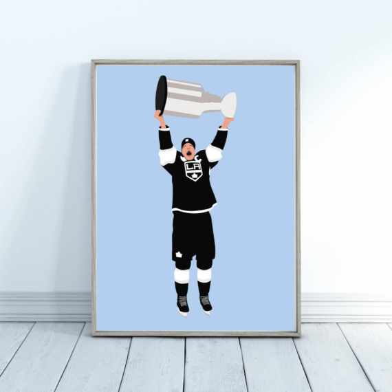 Dustin Brown Trophy Poster - Ice Hockey Prints - NHL Poster - Dustin Brown Print - Ice Hockey Posters