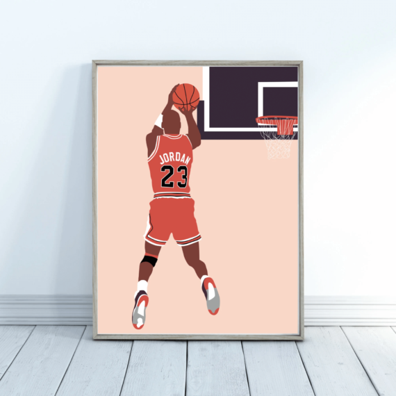 Michael Jordan Jump Shot Poster - Jordan Gifts - Michael Jordan Print - Basketball Poster - Basketball Gifts - Sports Art - Basketball Art