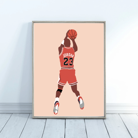 Michael Jordan The Shot Poster - Jordan Gifts - Michael Jordan Print - Basketball Poster - Basketball Gifts - Sports Art - Basketball Art