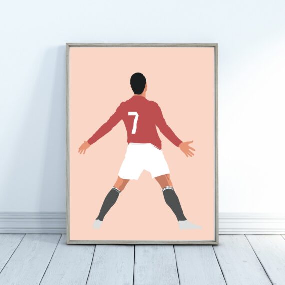 Cristiano Ronaldo Manchester United Poster - Manchester United Gifts - Cristiano Ronaldo Print - Football Gifts - Sports Art