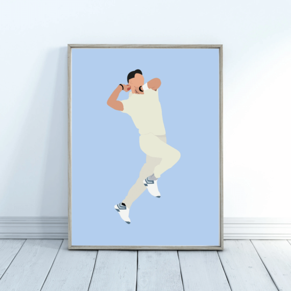 Jimmy Anderson Poster - Cricket Gifts - Jimmy Anderson Print - Cricket Poster - Cricket Art Print - Minimalist Sports Art - Cricket Art