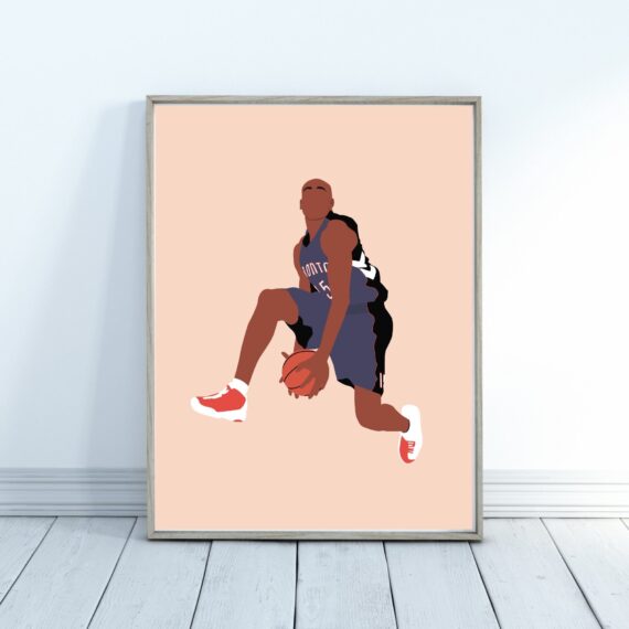 Vince Carter Dunk Contest Poster - Basketball Gifts - Vince Carter Print - Basketball Poster - NBA Art Print - Basketball Art