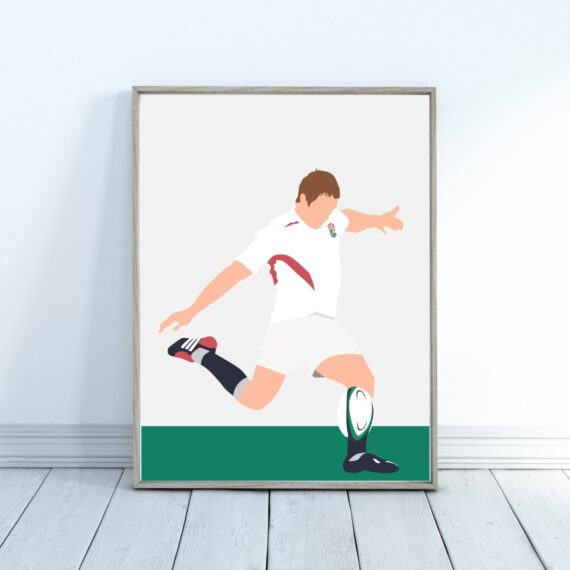 Jonny Wilkinson World Cup Poster - Rugby Gifts - Jonny Wilkinson Print - Rugby Poster - Rugby Art Print - Minimalist Sports Art - Rugby Art