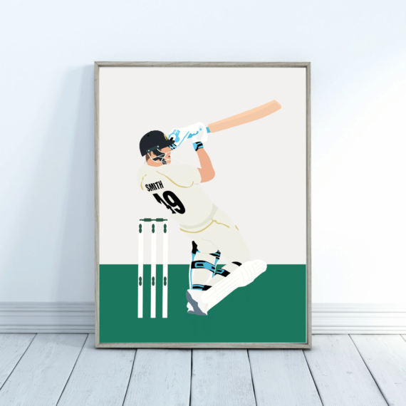 Steve Smith Poster - Cricket Prints - Cricket Poster - Australian Cricket