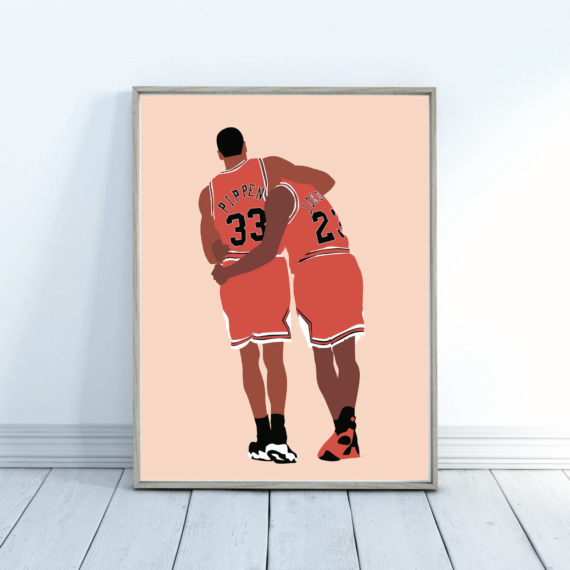 Michael Jordan Flu Game Poster - Basketball Gifts - NBA Posters - Michael Jordan Print - Basketball Art - NBA Wall Art