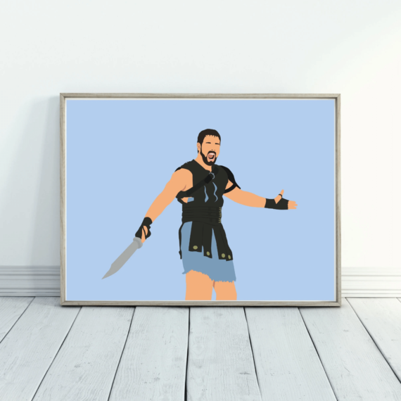 Gladiator Maximus Film Poster - Movie Gifts - Gladiator Print - Gladiator Poster - Minimalist Movie Art - Gladiator Art