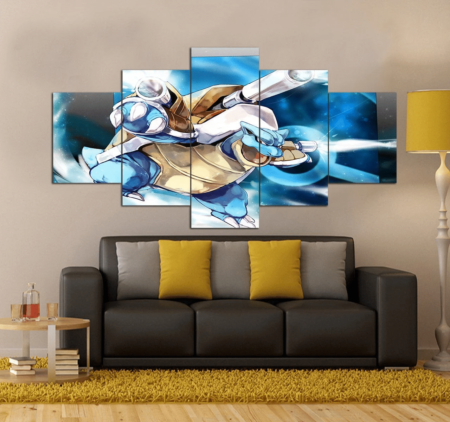 Pokemon Lover Canvas Wall Art Prints | Animated Movie 5 Piece Canvas Wall Art