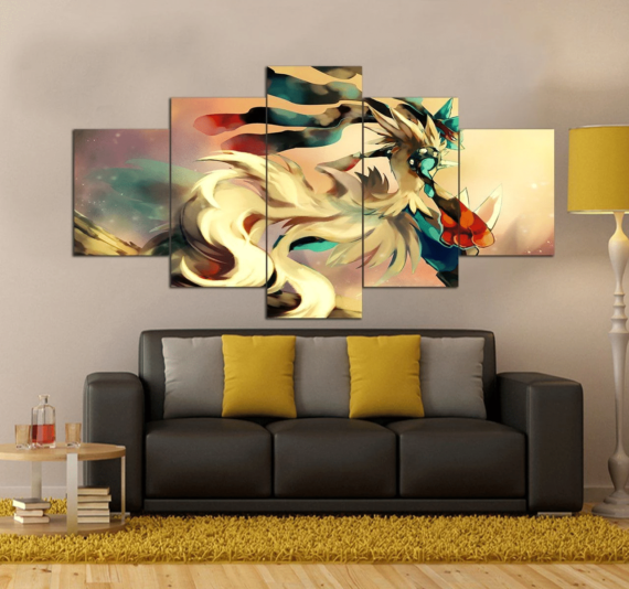 Pokemon Lover Canvas Wall Art Prints | Animated Movie 5 Piece Canvas Wall Art Set