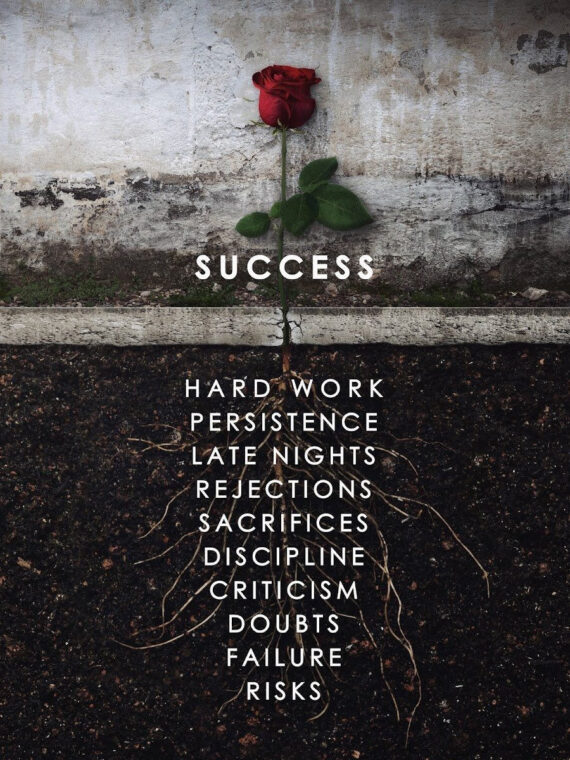 Rose To Success Canvas/Poster Wall Art Decor