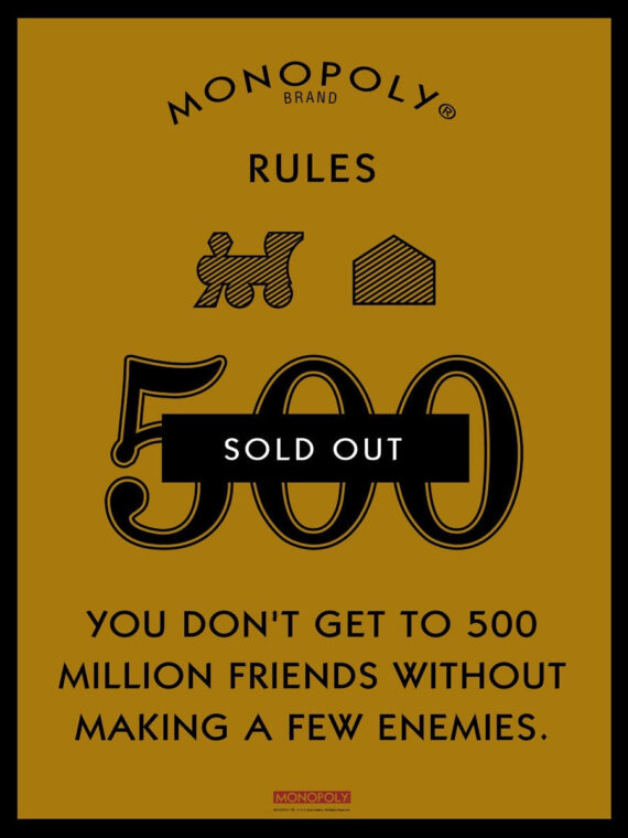 Monopoly Rule 500 Canvas/Poster Wall Art Decor