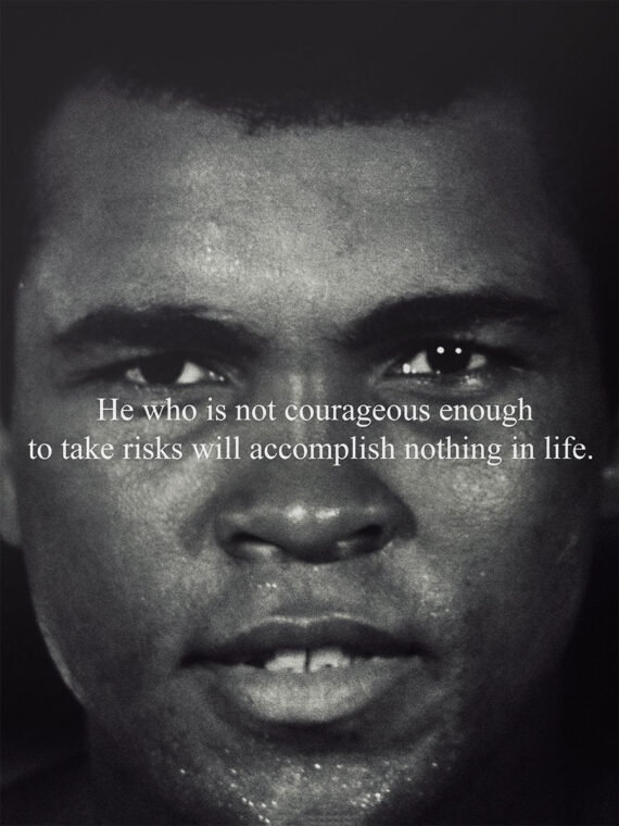 Muhammad Ali - Take Risks Canvas/Poster Wall Art Decor