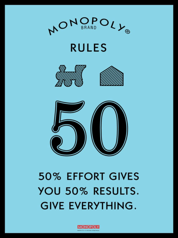 Monopoly Rule 50 Canvas/Poster Wall Art Decor