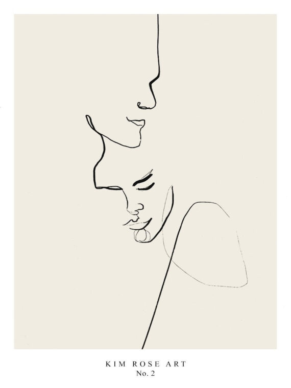 Embrace - White Canvas/Poster Wall Art Decor