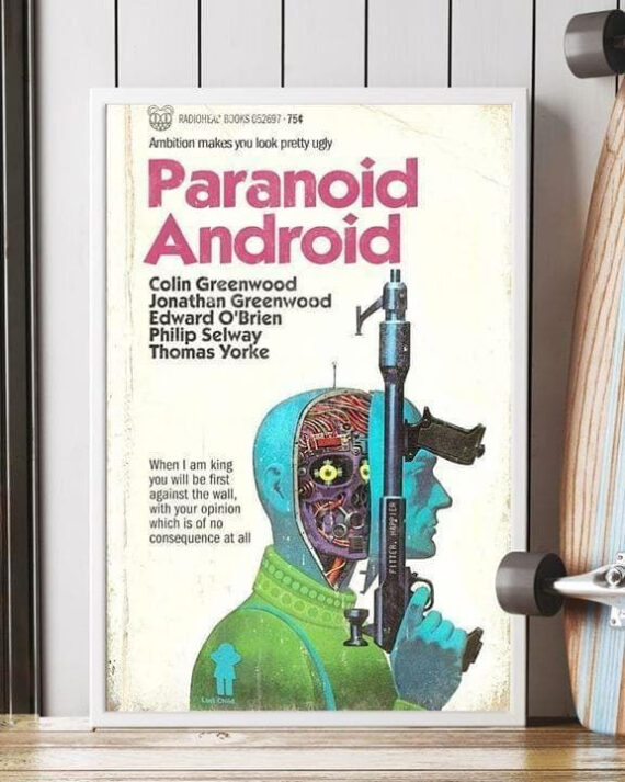 Radiohead Paranoid Android Wall Art Print Canvas Daymira™ Wear For