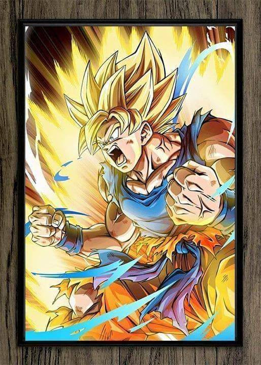 Dragon Balls Son Goku Super Saiyan Transform Poster Wall Art Print