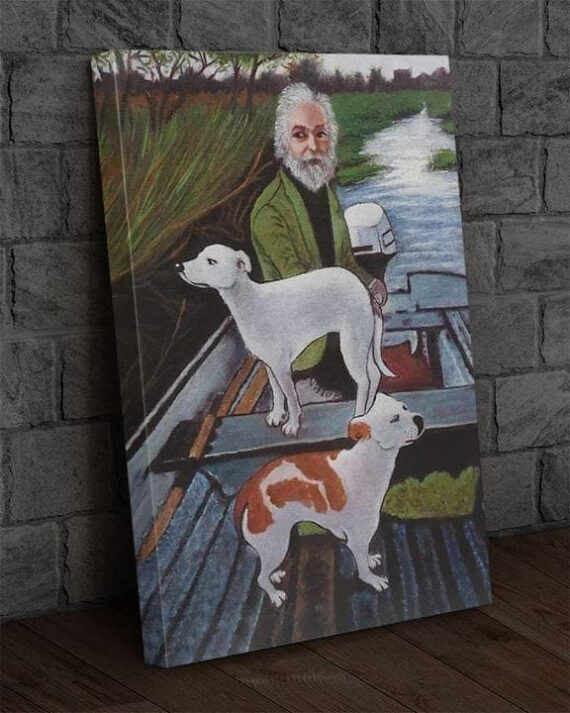 Foundry Man In Boat With Dogs Movie Painting From Goodfellas Wall Art