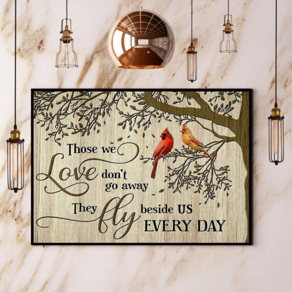 Cardinal Those We Love Don’T Go Away Memorial Canvas Decor – Daymira ...