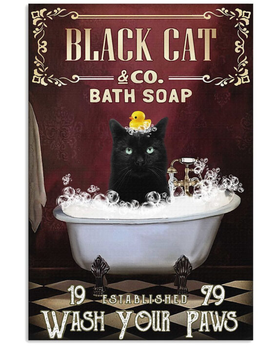 Cat Black Cat Bath Soap Canvas – Daymira™ Wear For Everyday Pleasant