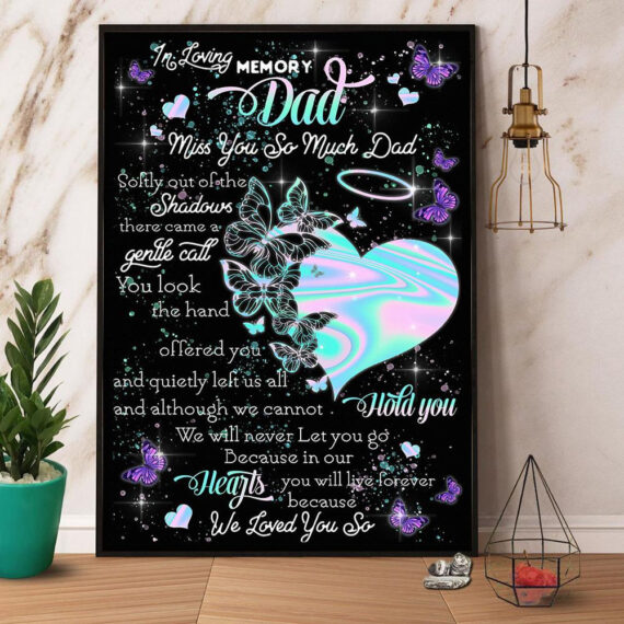 In Loving Memory Dad Miss You So Much Canvas Poster Wall Art