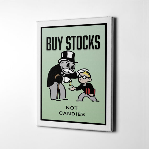 Buy Stocks Not Candies Canvas/Poster Wall Art Decor