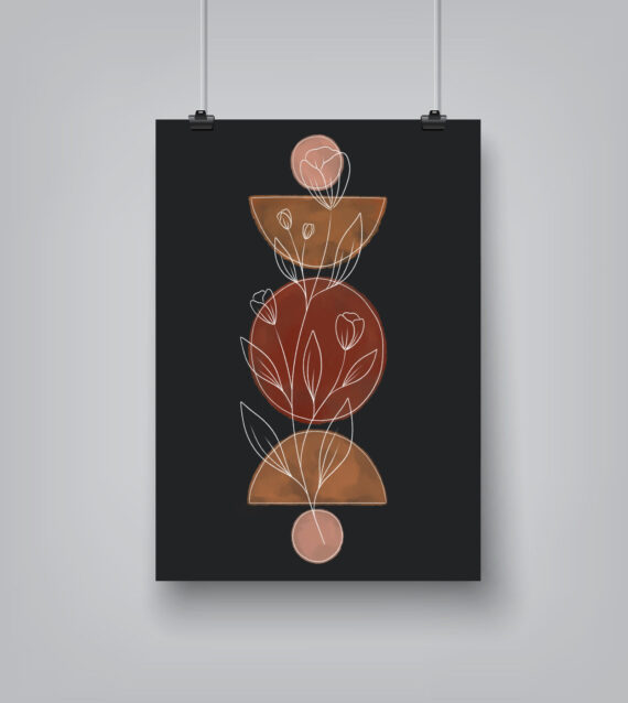 Geometric Tulips by Elyse Burns - Poster