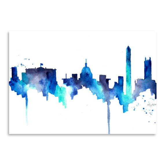 Dc Skyline by Kelsey Mcnatt - Canvas/Poster Wall Art Decor