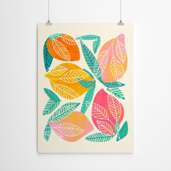 Abstract Mango by Modern Tropical - Canvas/Poster Wall Art Decor