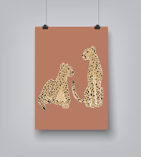 Cheetahs by Elyse Burns - Poster