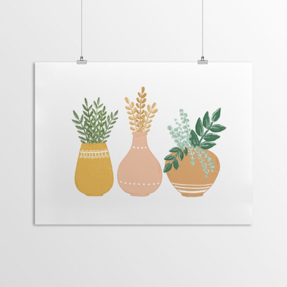 Terra Cotta Planters by Elyse Burns - Poster